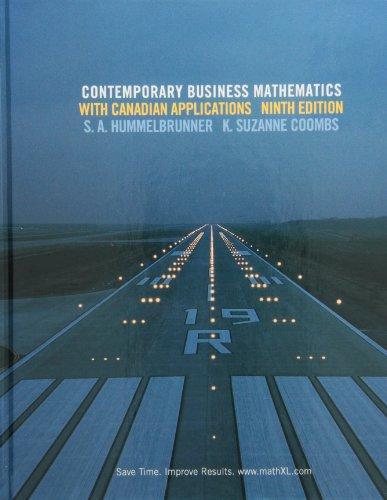 Book Contemporary Business Mathematics with Canadian Applications free