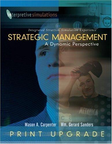 Book Strategic Management: A Dynamic Perspective Integrated Stratsim Simulation Experience - Print Upgrade free