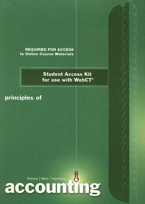 Book Principles Of Accounting Student Access Kit For Use With Webct free
