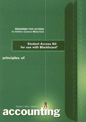 Book Principles Of Accounting Student Access Kit For Use With Blackboard free