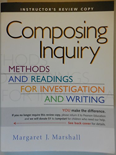 Book Composing Inquiry: Methods And Readings And Investigation And Writing free
