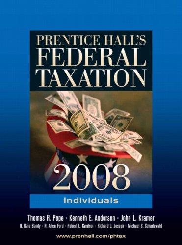 Book Prentice Hall's Federal Taxation 2008: Individuals (21st Edition) (PRENTICE HALL'S FEDERAL TAXATION INDIVIDUALS) free