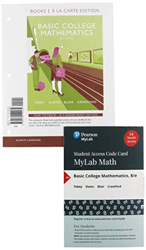 Book Basic College Mathematics, Loose-Leaf Edition Plus MyLab Math with Pearson eText -- 24 Month Access Card Package free