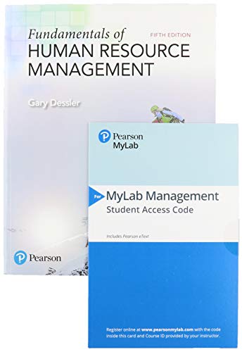 Book Fundamentals of Human Resource Management + 2019 MyLab Management with Pearson eText -- Access Card Package free