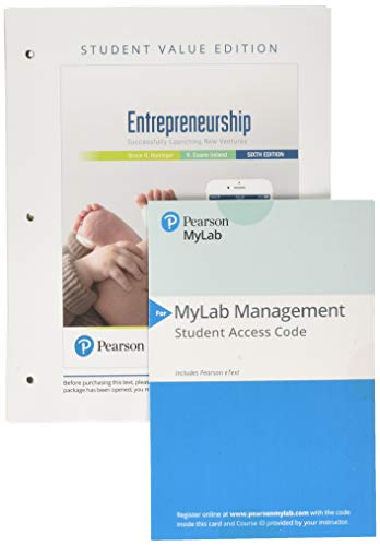 Book Entrepreneurship: Successfully Launching New Ventures, Student Value Edition + 2019 MyLab Entrepreneurship with Pearson eText -- Access Card Package free
