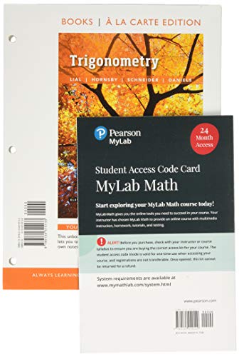 Book Trigonometry, Loose-Leaf Edition Plus MyLab Math with Pearson eText -- 24 Month Access Card Package free