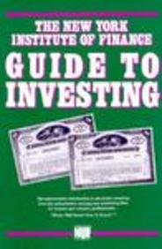 Book The New York Institute Of Finance Guide To Investing free