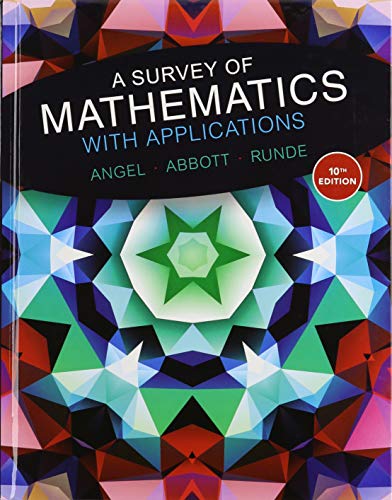 Book A Survey of Mathematics with Applications Plus MyLab Math with Pearson eText -- 18 Week Access Card Package free