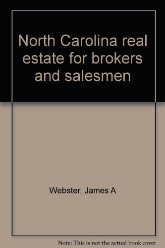 Book North Carolina Real Estate For Brokers And Salesmen free