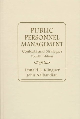 Book Public Personnel Management: Contexts and Strategies (4th Edition) free