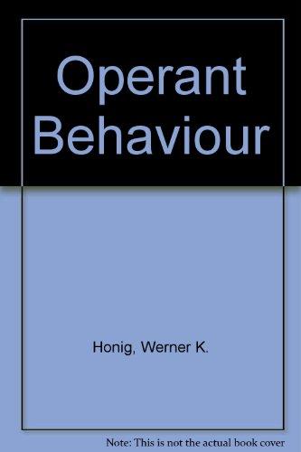 Book Operant Behavior: Areas of Research and Application, free