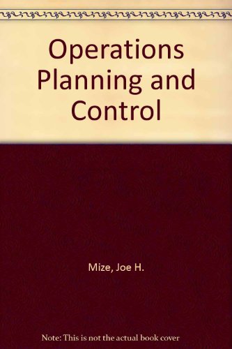 Book Operations Planning And Control free