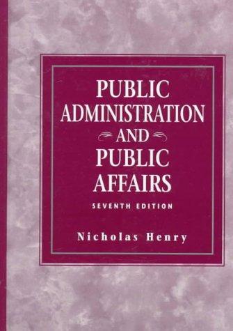 Book Public Administration and Public Affairs (7th Edition) free