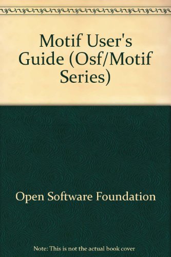 Book OSF Motif Users Guide (Osf/Motif Series) free