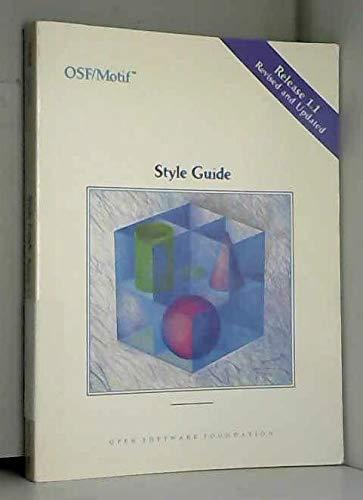 Book Style Guide: Release 1.1 (Osf/Motif Series) free