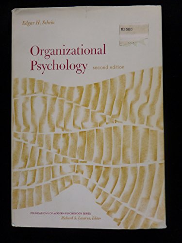 Book Organizational Psychology (foundations Of Modern Psychology Series) free