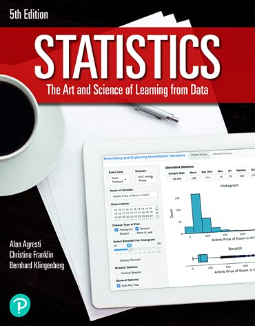 Book Statistics: The Art and Science of Learning from Data, 5th edition free