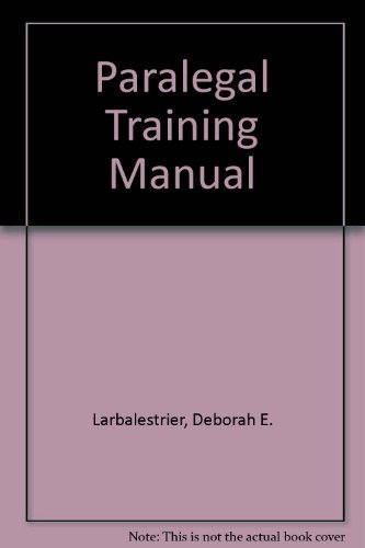Book Paralegal Training Manual free