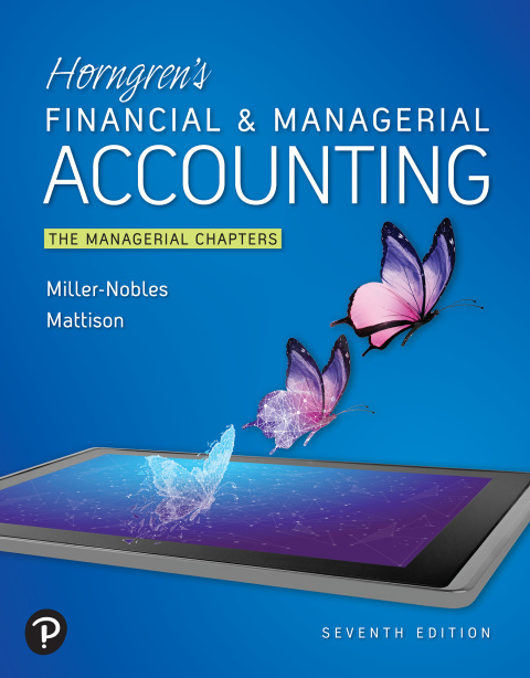 Book Horngren's Financial & Managerial Accounting, The Managerial Chapters free