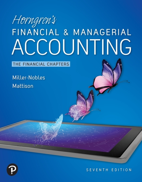 Book Horngren's Financial & Managerial Accounting, The Managerial Chapters free