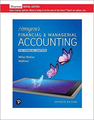 Book Horngren's Financial & Managerial Accounting, The Financial Chapters [RENTAL EDITION], 7th Edition free