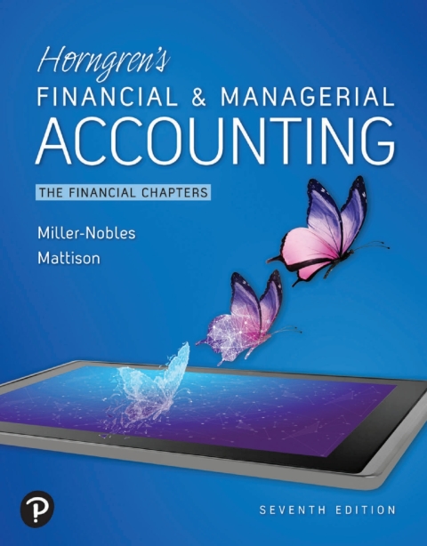 Book Horngren's Financial & Managerial Accounting, The Financial Chapters free