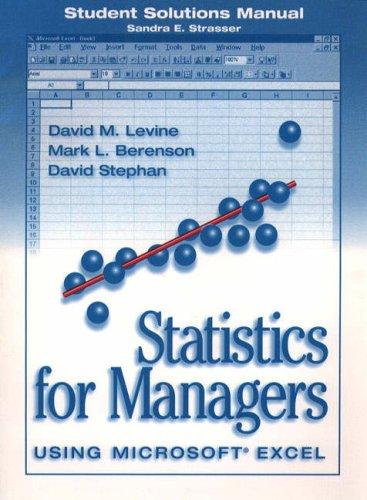 Book Statistics for Managers - Using Microsoft Excel : Student Solutions Manual free
