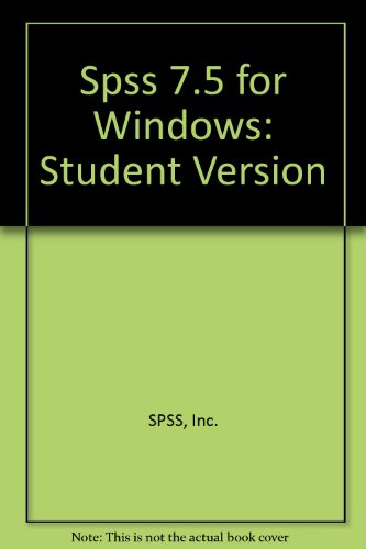 Book Spss 7.5 For Windows Student Version, 3.5 Disks free