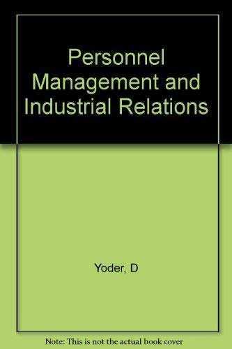 Book Personnel management and industrial relations, free