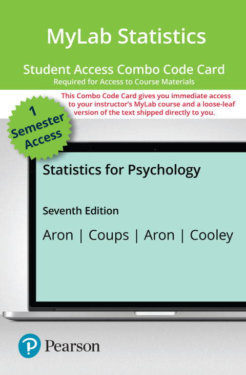 Book Statistics for Psychology -- MyLab Statistics with Pearson eText free