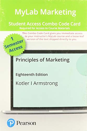 Book MyLab Marketing with Pearson eText -- Combo Access Card -- for Principles of Marketing (18th Edition) free