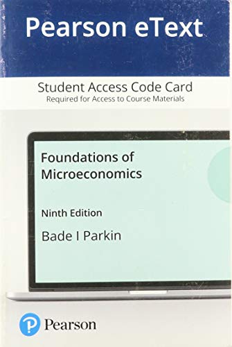 Book Pearson eText Foundations of Microeconomics -- Access Card (9th Edition) free