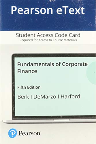 Book Pearson eText Fundamentals of Corporate Finance -- Access Card (5th Edition) free