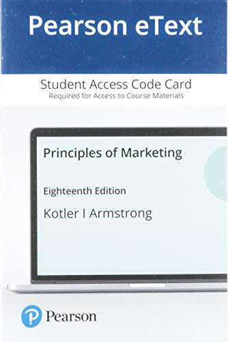 Book Pearson eText Principles of Marketing -- Access Card (18th Edition) free