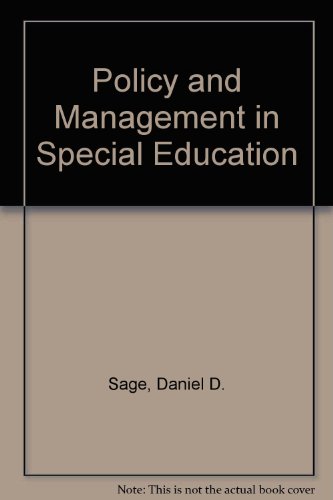Book Policy And Management In Special Education free