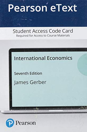 Book Pearson eText International Economics -- Access Card free