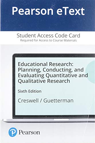 Book Educational Research: Planning, Conducting, and Evaluating Quantitative and Qualitative Research free