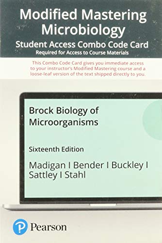 Book Modified Mastering Biology with Pearson eText -- Combo Acces Card -- for Brock Biology of Microorganisms (16th Edition) free