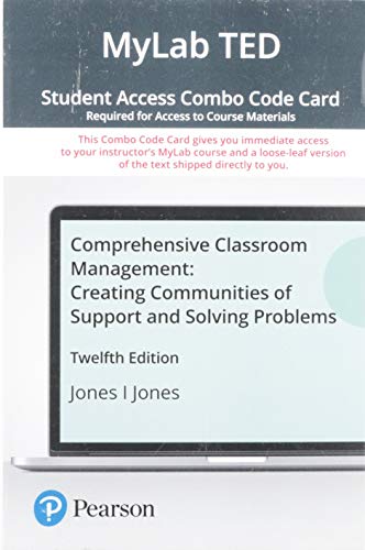 Book MyLab Education with Pearson eText -- Combo Access Card -- for Comprehensive Classroom Management: Creating Communities of Support and Solving Problems free