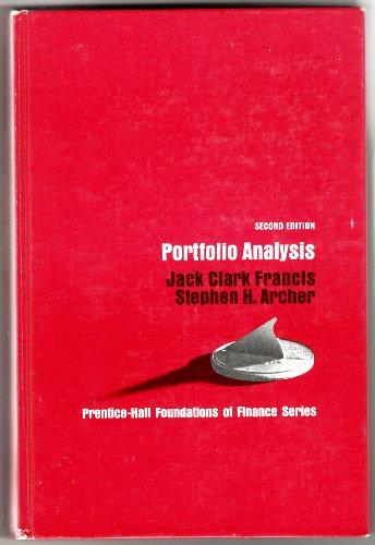 Book Portfolio Analysis (foundations Of Finance) free
