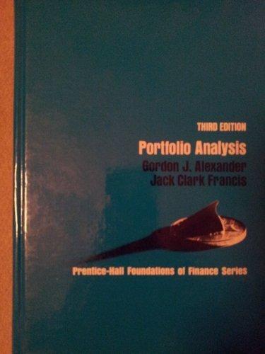 Book Portfolio Analysis (prentice-hall Foundations Of Finance Series) free