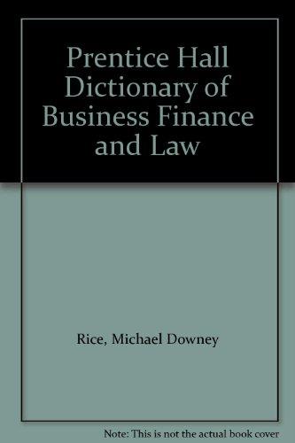 Book Prentice Hall Dictionary of Business Finance and Law free