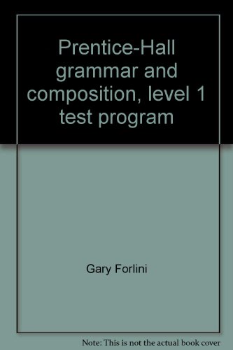 Book Prentice-hall Grammar And Composition, Level 1 Test Program free