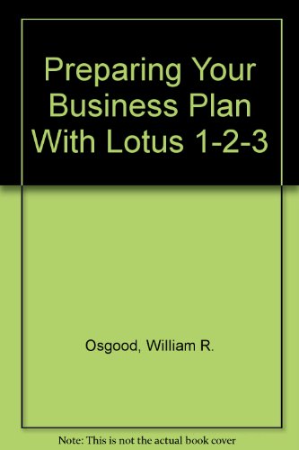 Book Preparing Your Business Plan With Lotus 1-2-3 free