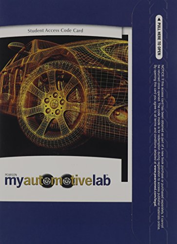 Book MyAutomotiveLab without Pearson eText -- Access Card free