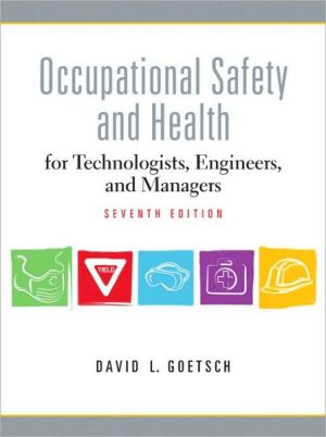 Book Occupational Safety and Health for Technologists, Engineers, and Managers free