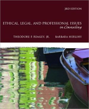 Book Ethical, Legal, and Professional Issues in Counseling (3rd Edition) free