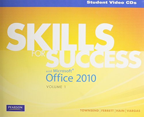Book Student Video CD for Skills for Success with Microsoft Office 2010: Volume 1 free
