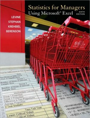 Book Statistics for Managers: Using Microsoft Excel free