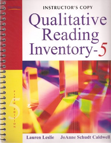 Book Instructor's Copy Qualitative Reading Inventory - Fifth Edition free